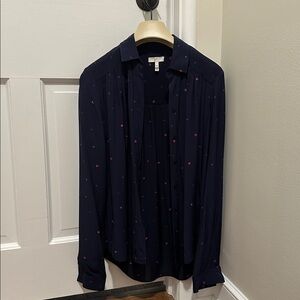 Joie Navy Shirt Ladybug Print